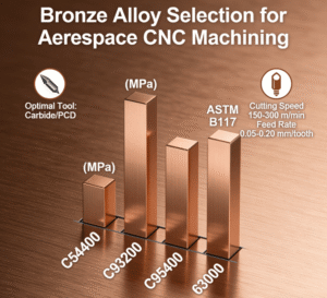 Mechanical properties and machining parameters comparison of bronze alloys for aerospace components