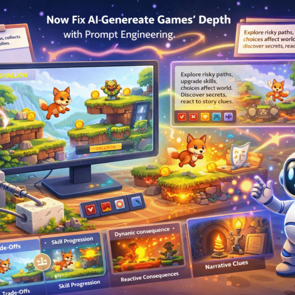 How to Fix AI-Generated Games’ Depth with Prompt Engineering