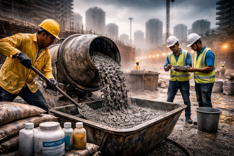 Role of Admixtures in Waterproof Concrete for Durable Construction