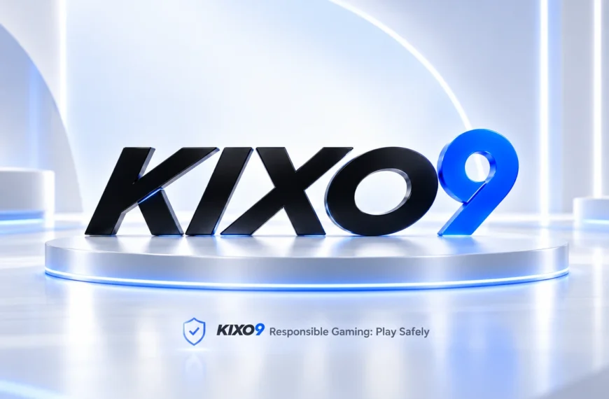 KIXO9 Responsible Gaming guide with brand logo and safety shield icon.
