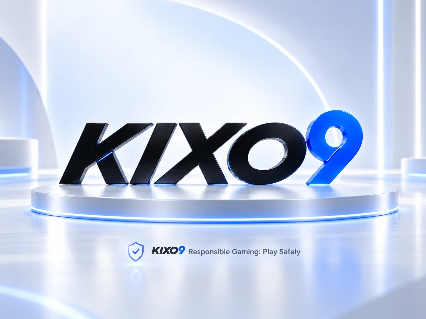 KIXO9 Responsible Gaming guide with brand logo and safety shield icon.